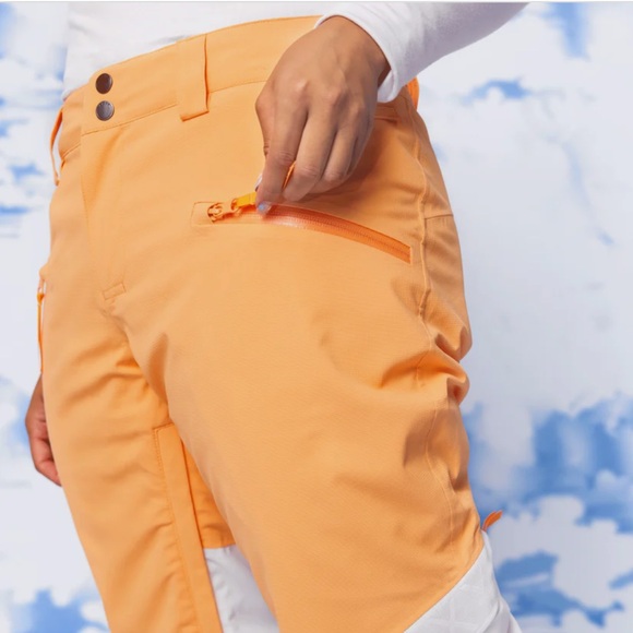 Roxy Chloe Kim Woodrose Technical Snow Pants Orange XL NEW - Picture 5 of 13